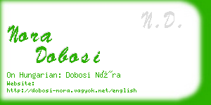 nora dobosi business card